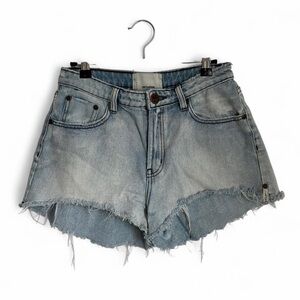 One Teaspoon Light Blue Jean High Waisted Shorts